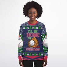 Load image into Gallery viewer, I’ll Be Home for Christmas Baseball Sweatshirt
