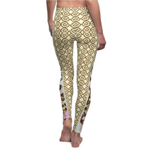 Load image into Gallery viewer, Spiral Cream & Brown Women's Casual Leggings With Leopard's custom at 20% discount