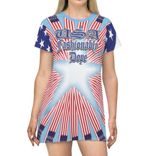 Load image into Gallery viewer, USA Fashionably Dope - T-Shirt Dress