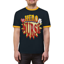 Load image into Gallery viewer, Hero Nurse Unisex Ringer Tee - T-shirt