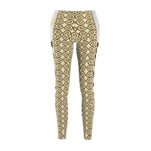 Load image into Gallery viewer, Spiral Cream & Brown Women's Casual Leggings With Leopard's custom at 20% discount