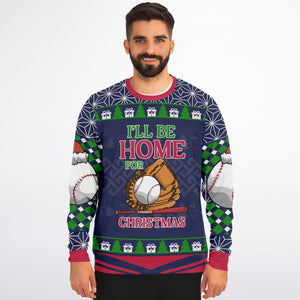 I’ll Be Home for Christmas Baseball Sweatshirt