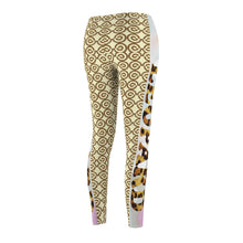 Load image into Gallery viewer, Spiral Cream &amp; Brown Women&#39;s Casual Leggings With Leopard&#39;s custom at 20% discount
